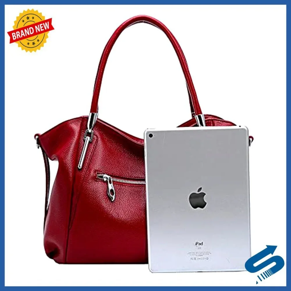 Genuine Leather Tote Handbag Crossbody Satchel Hobo Bag Versatile Designer
